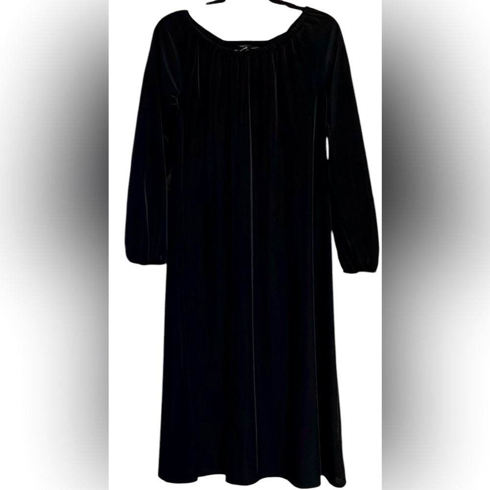 LULAROE Elegant Shimmery Solid Black Chenille Type Lined Shift Dress, Small,NWT.